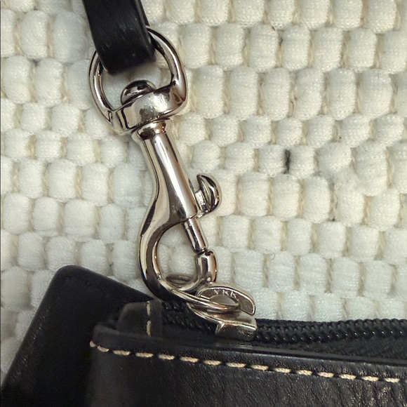 Coach Black and Cream Wristlet Clutch - Picture 3 of 5